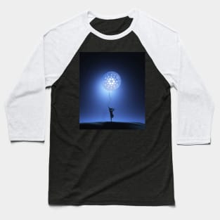 Cardano Moon ADA cryptocurrency as Moon Bollon Baseball T-Shirt